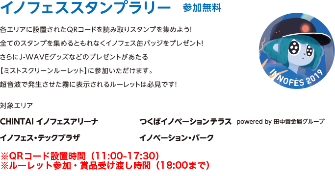 イノフェススタンプラリー