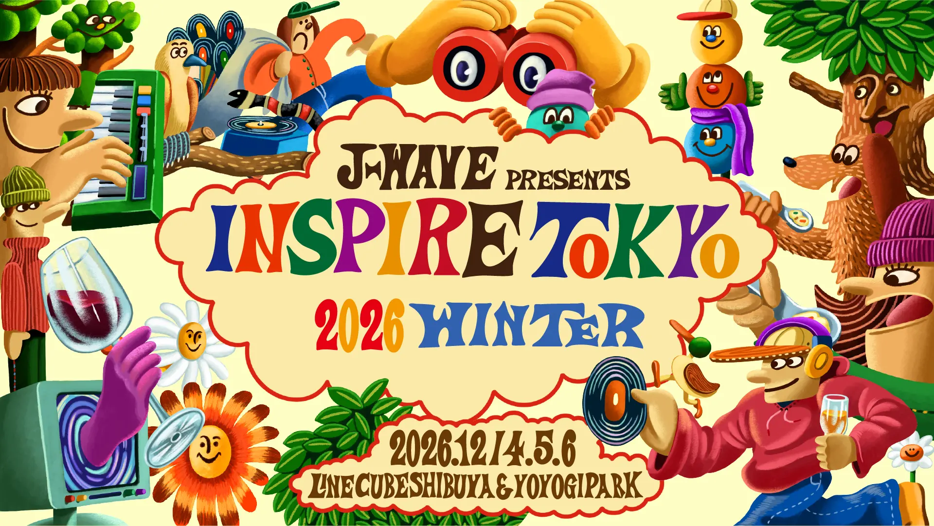 J-WAVE presents INSPIRE TOKYO 2026 WINTER 2026.12/4.5.6 LINE CUBE SHIBUYA & YOYOGI PARK